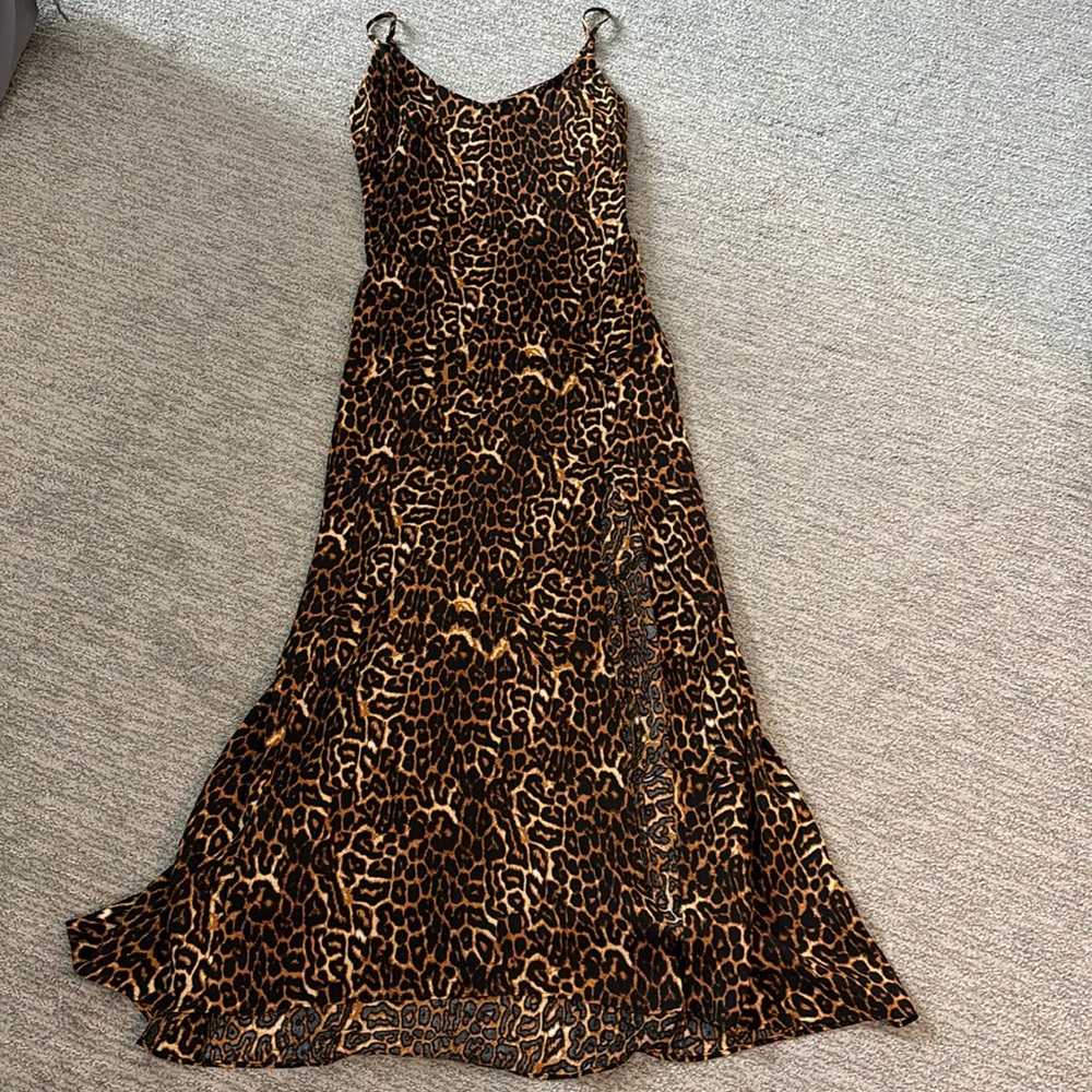 Jessica Simpson leopard print slip dress small